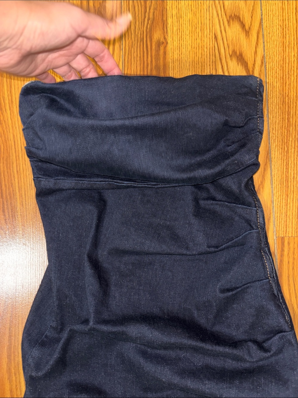 Zara Strapless Dark Navy Bodycon Dress - Picture 4 of 6